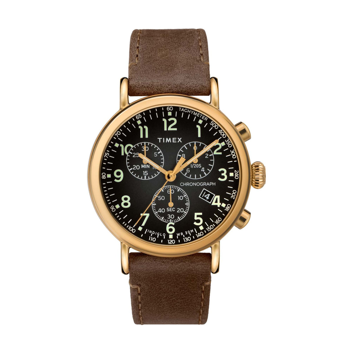 Gold deals chronograph watch