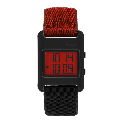 Red 2025 digital watch